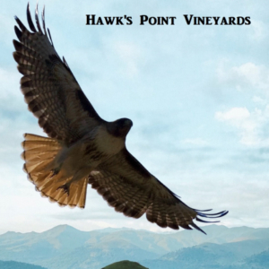 Here is the logo of Hawk's Point Vineyards.